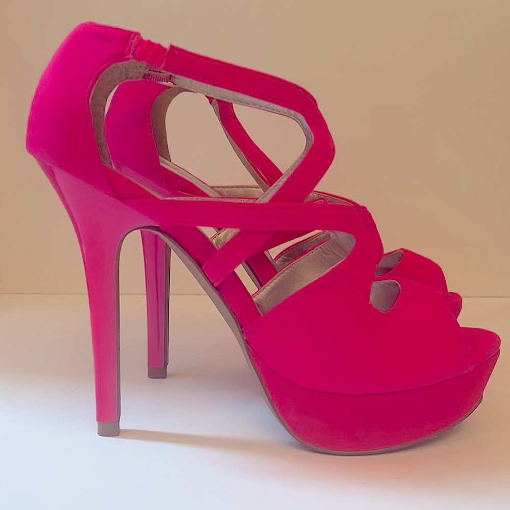 5 Inch Neon Pink Platforms